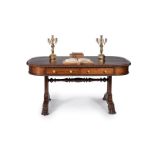 ϒ A Regency rosewood library table, attributed to Gillows, circa 1815