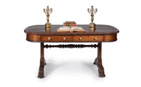 ϒ A Regency rosewood library table, attributed to Gillows, circa 1815