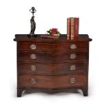 A George III mahogany serpentine fronted chest of drawers, circa 1790