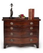 A George III mahogany serpentine fronted chest of drawers, circa 1790