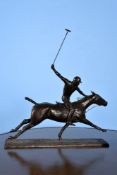 λ Phyllida Meacham (b. 1938), a patinated bronze group of a polo player and pony