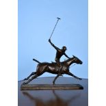 λ Phyllida Meacham (b. 1938), a patinated bronze group of a polo player and pony