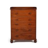 A George IV mahogany chest of drawers, attributed to Gillows, circa 1825