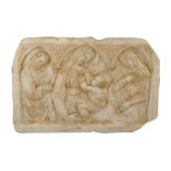 An Italian, probably Tuscan, sculpted marble relief in late 13th/early 14th century style, 19th cent