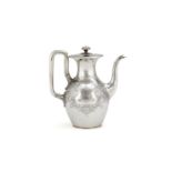 ϒ An early Victorian silver baluster coffee pot by Joseph Angell I & Joseph Angell II