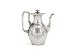 ϒ An early Victorian silver baluster coffee pot by Joseph Angell I & Joseph Angell II