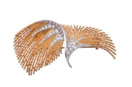 A diamond spray brooch