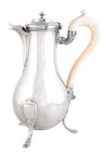 ϒ A French silver baluster coffee pot by Nicolas-Richard Masson
