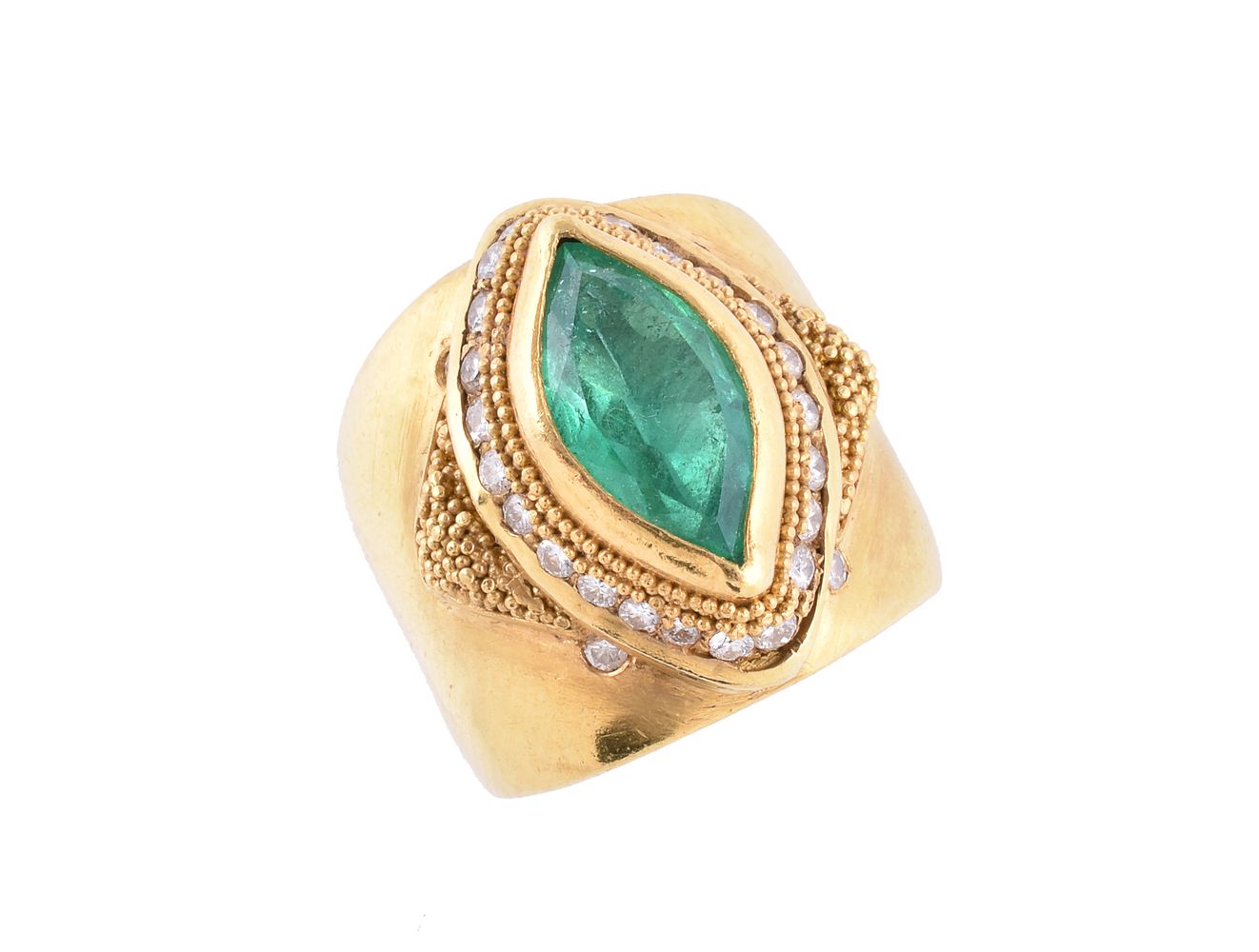 An emerald and diamond ring by Natalia Josca - Image 2 of 3