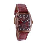 Franck Muller, Casablanca, ref. 7502 S6 R, a lady's 18 carat gold and ruby wrist watch