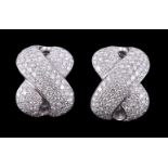 A pair of diamond earrings