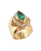 An emerald and diamond ring by Natalia Josca