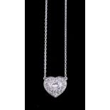 A diamond heart pendant by Tabbah