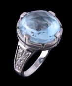 A blue topaz and diamond 'Parentesi' ring by Bulgari