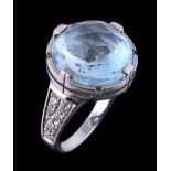 A blue topaz and diamond 'Parentesi' ring by Bulgari