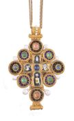 A Byzantine style cross pendant by Natalia Josca