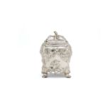 An early George III silver tea caddy by John Langford II & John Sebille