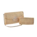 A gold and diamond evening bag by Adler