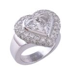 A diamond heart cluster ring by O.J.Perrin