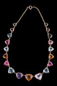 A multi gem set fringe necklace by Natalia Josca