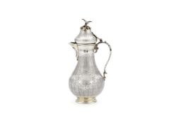 An Ottoman silver baluster coffee pot