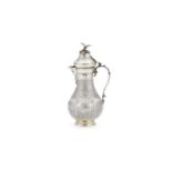 An Ottoman silver baluster coffee pot