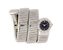 Bulgari, Tubogas, ref. BB 19 1TS, a lady's stainless steel bracelet watch