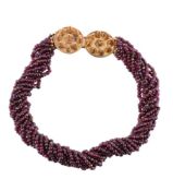 A garnet torsade necklace by Natalia Josca