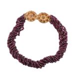 A garnet torsade necklace by Natalia Josca