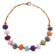A multi gem set bead necklace by Natalia Josca