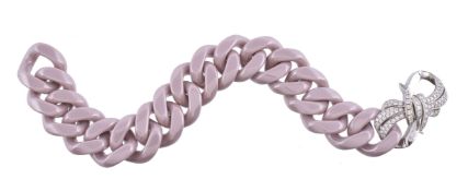 A pink ceramic and diamond bracelet by Stephen Webster