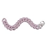 A pink ceramic and diamond bracelet by Stephen Webster