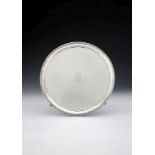 A George III silver circular salver by William Turton