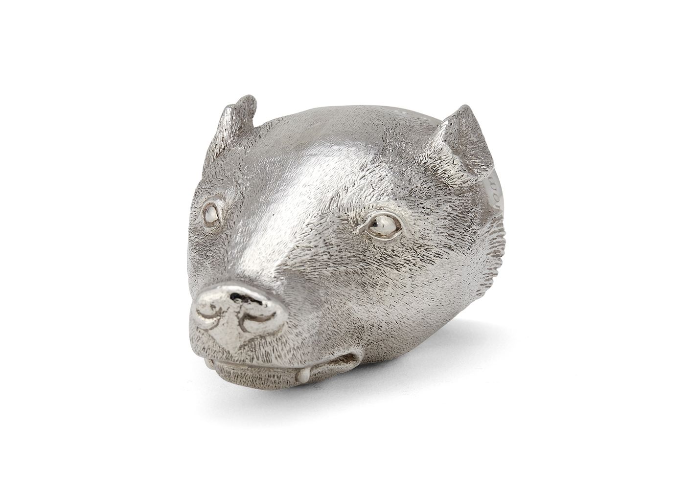 A silver badger's head stirrup cup by Richard Comyns - Bild 2 aus 2
