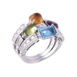 A multi gem set 'Allegra' ring by Bulgari