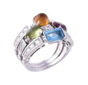 A multi gem set 'Allegra' ring by Bulgari