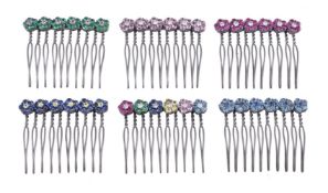 A set of six gem-set hair combs by Michele Della Valle