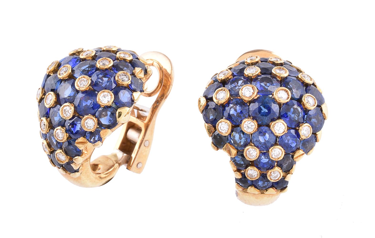 A pair of sapphire and diamond earrings and a ring by Tiffany & Co. - Image 2 of 3