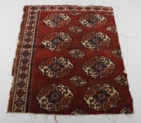 A Turkmen salor carpet fragment