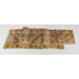 Five antique Turkish Konya rug fragments