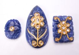 A sapphire and diamond panel