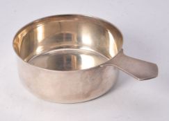 An American silver coloured small pan by Tiffany & Co.