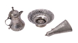 An Ottoman silver small brazier