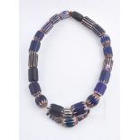 A chevron glass bead necklace