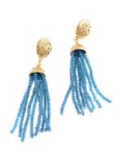 A pair of blue topaz earrings by Natalia Josca