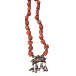 ϒ A Bedouin coral bead necklace