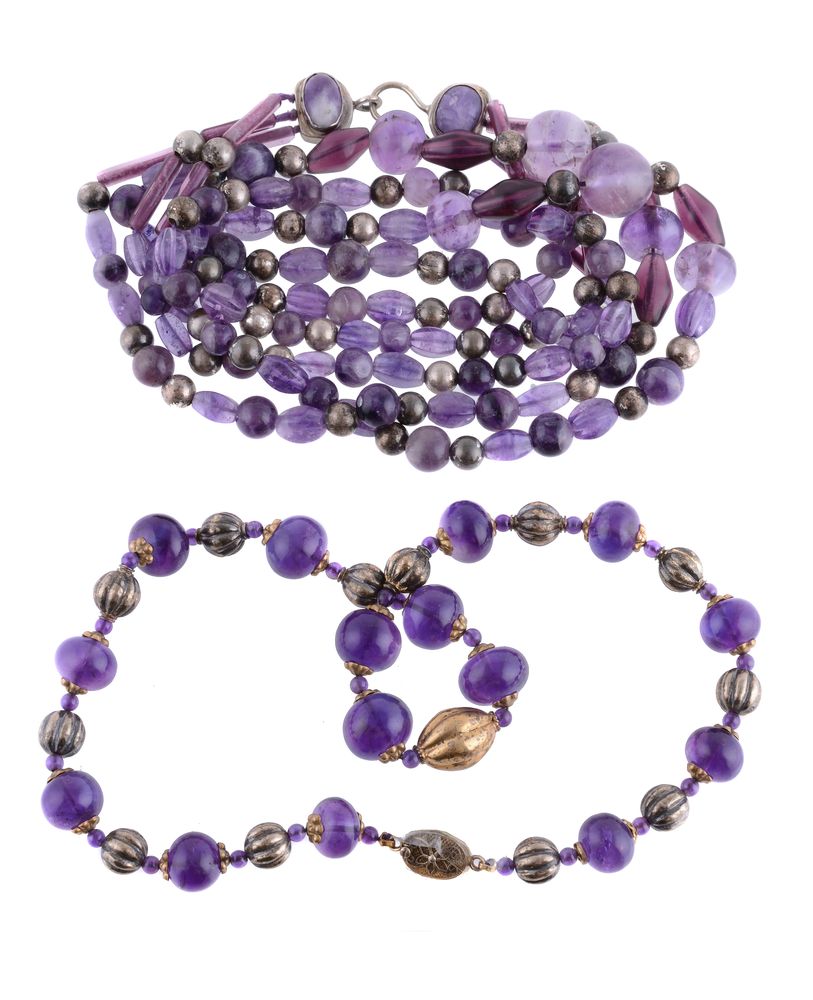 An amethyst bead necklace by Natalia Josca