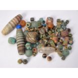 A mixed group of beads