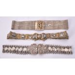 Three Ottoman or Egyptian silver belts