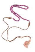 A ruby bead necklace